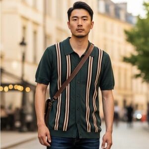 PJ Paul Jones short sleeve button down, size large